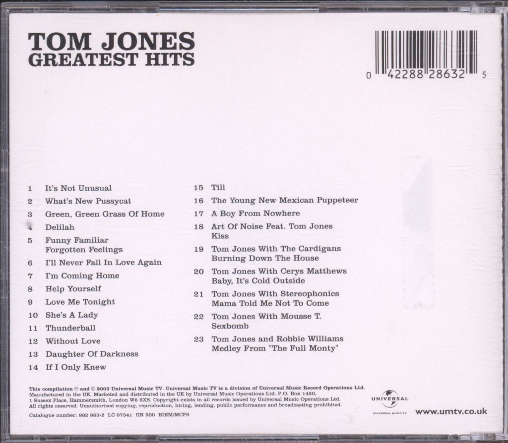Tom Jones - Greatest Hits - Cd