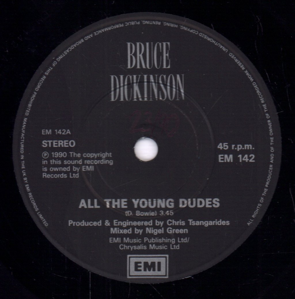 Bruce Dickinson - All The Young Dudes - 7 Inch