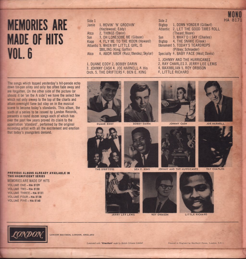 Various Artists - Memories Are Made Of Hits Volume 6 - Lp