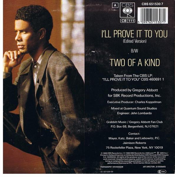 Gregory Abbott - I'll Prove It To You - 7 Inch