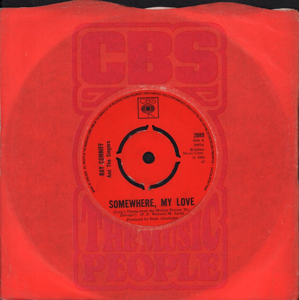 Ray Conniff - Somewhere, My Love - 7 Inch