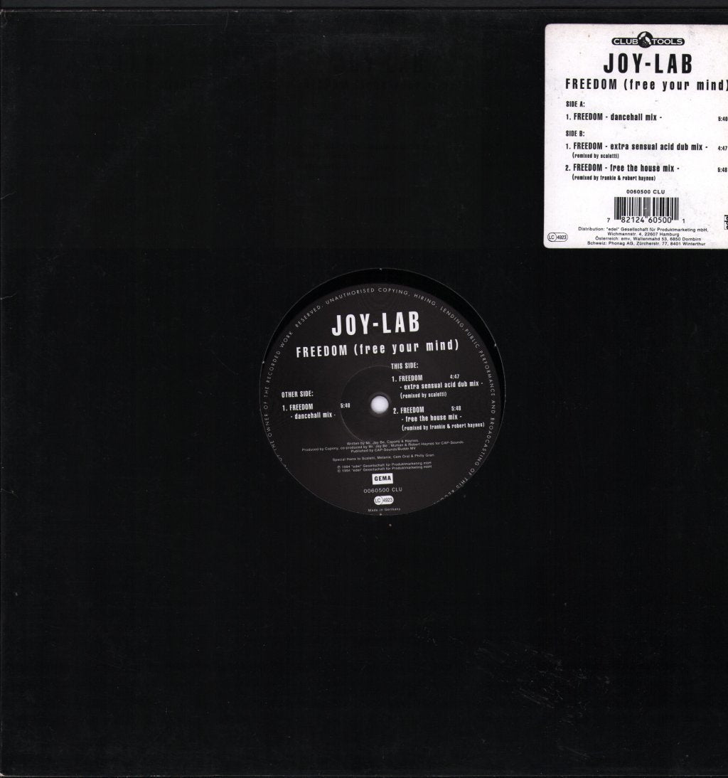 Joy-Lab - Freedom (Free Your Mind) - 12 Inch