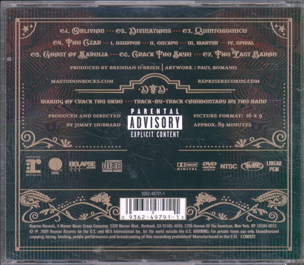 Mastodon - Crack The Skye - Cd