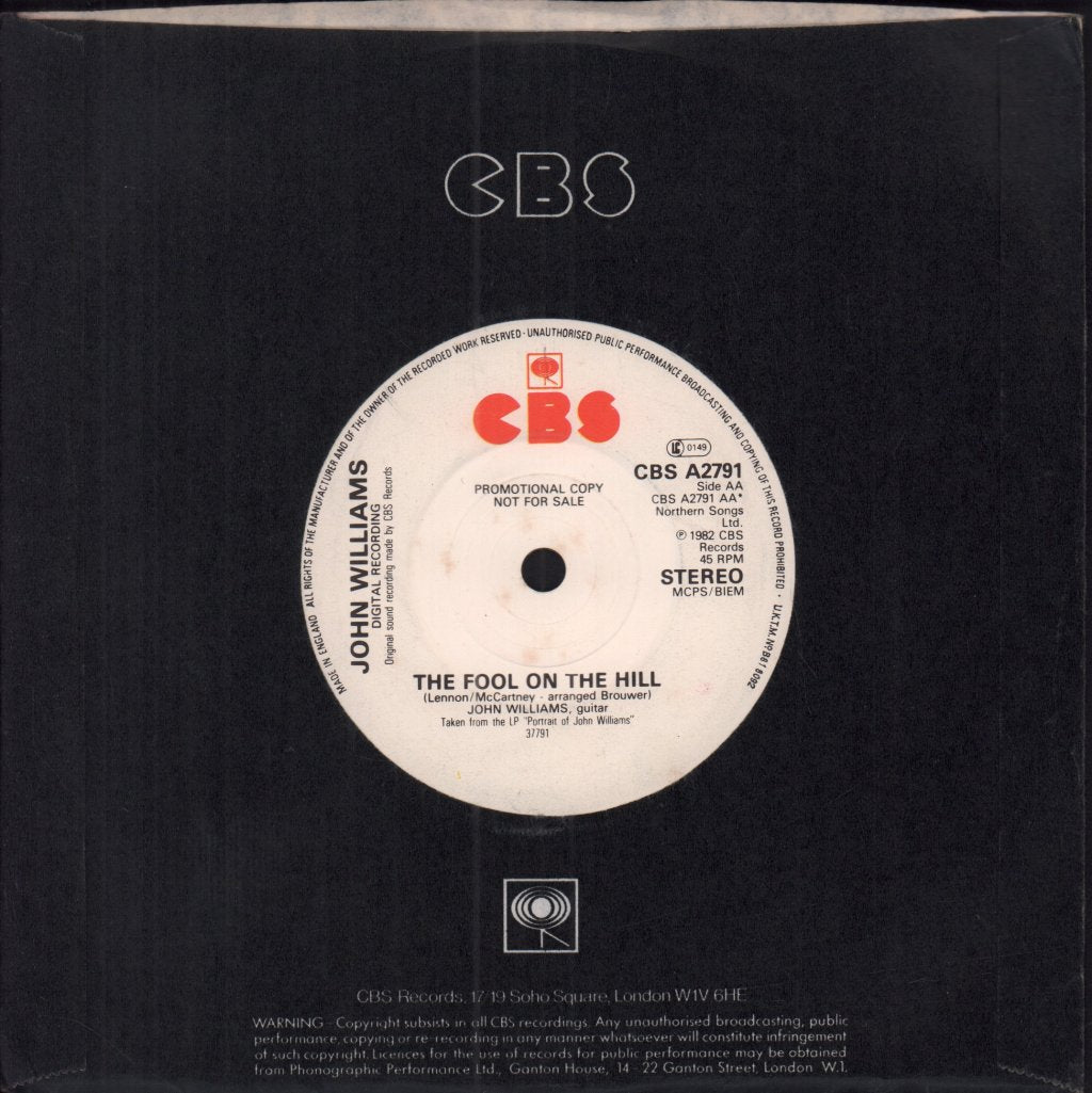 John Williams (Guitarist) - Cavatina - 7 Inch