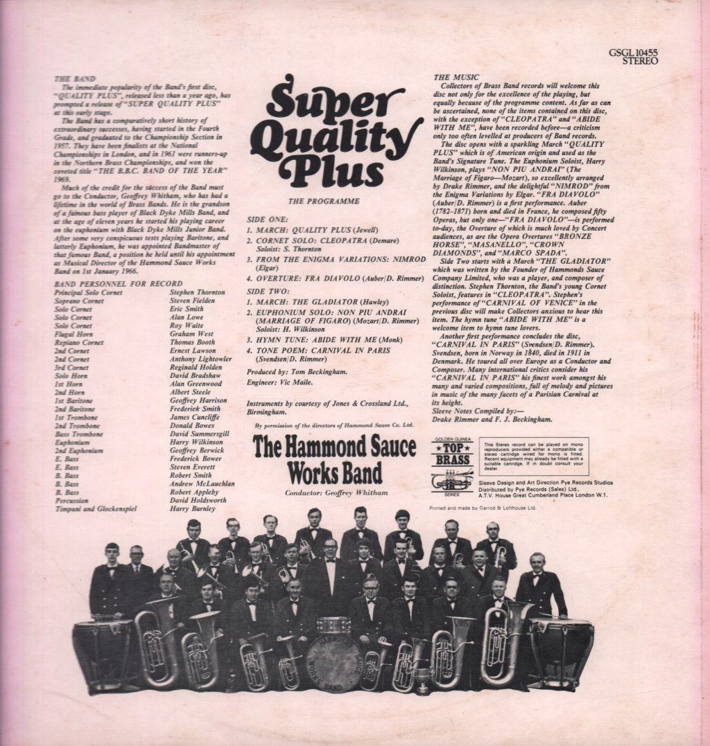Hammond Sauce Works Band - Super Quality Plus - Lp