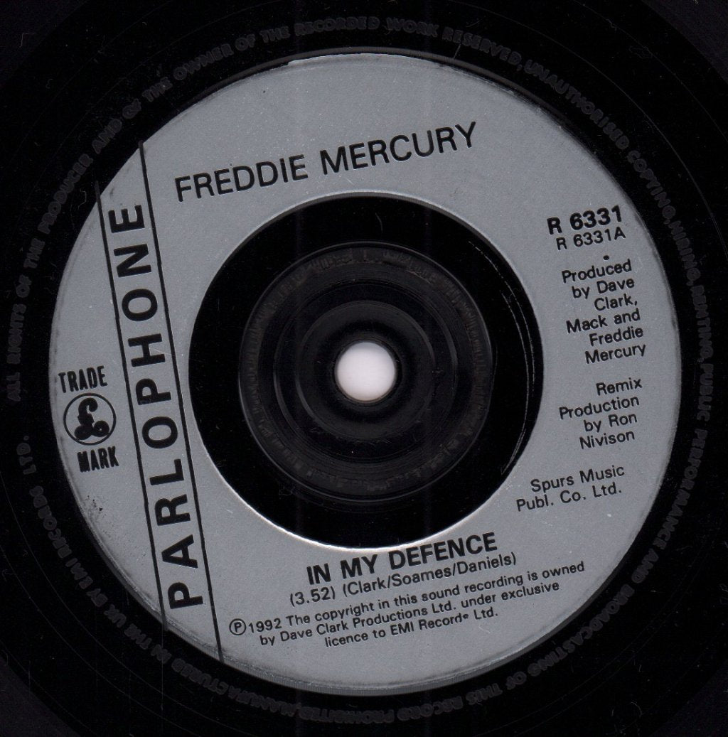 Freddie Mercury - In My Defence - 7 Inch