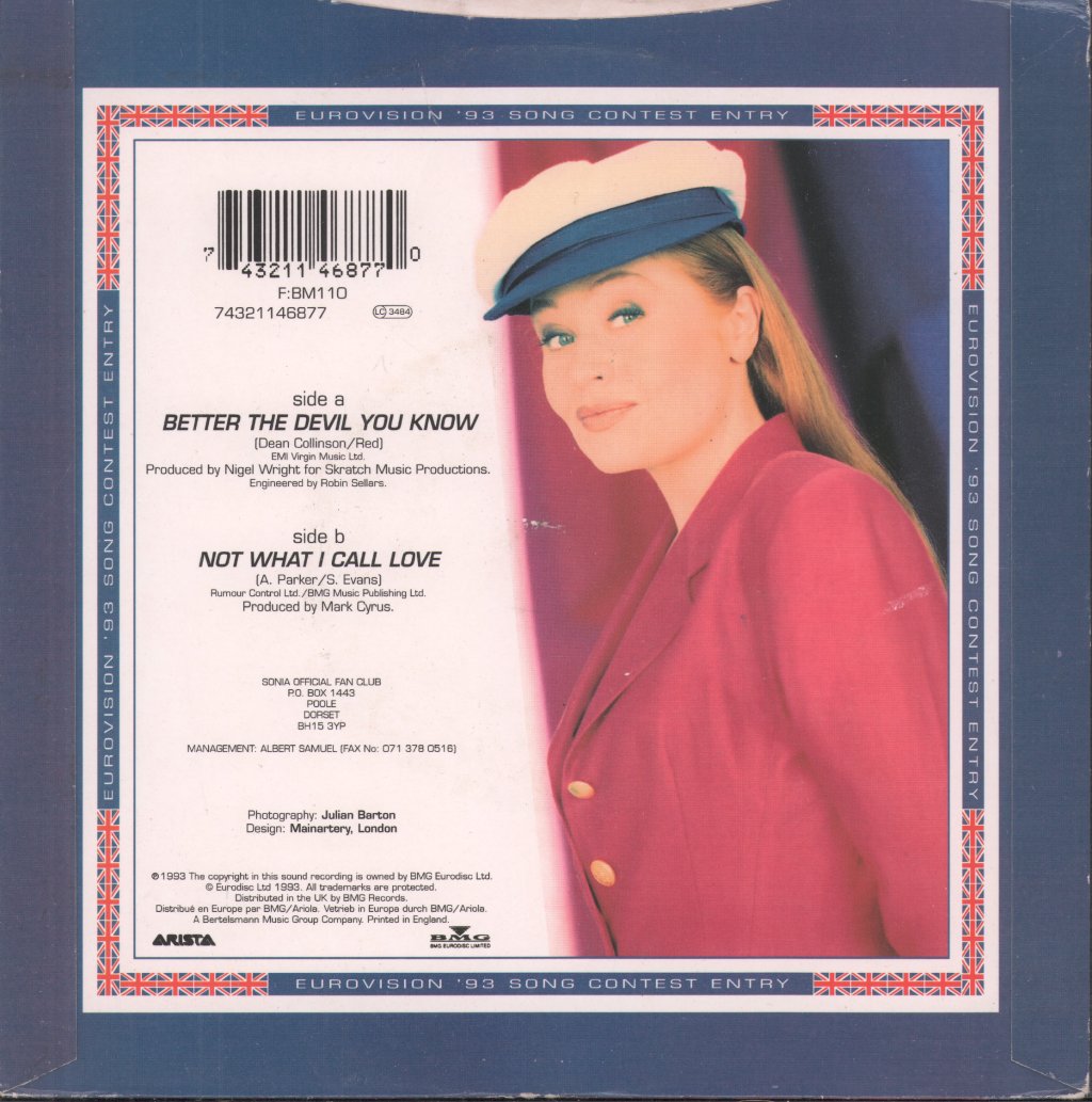 Sonia - Better The Devil You Know - 7 Inch