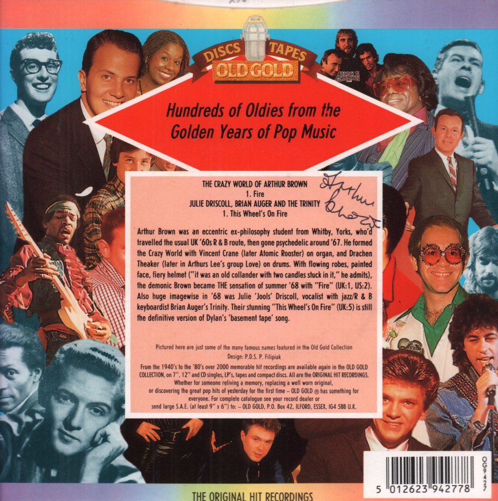 Crazy World Of Arthur Brown / julie driscoll brian auger and the trinity - Fire / This Wheel's On Fire - 7 Inch