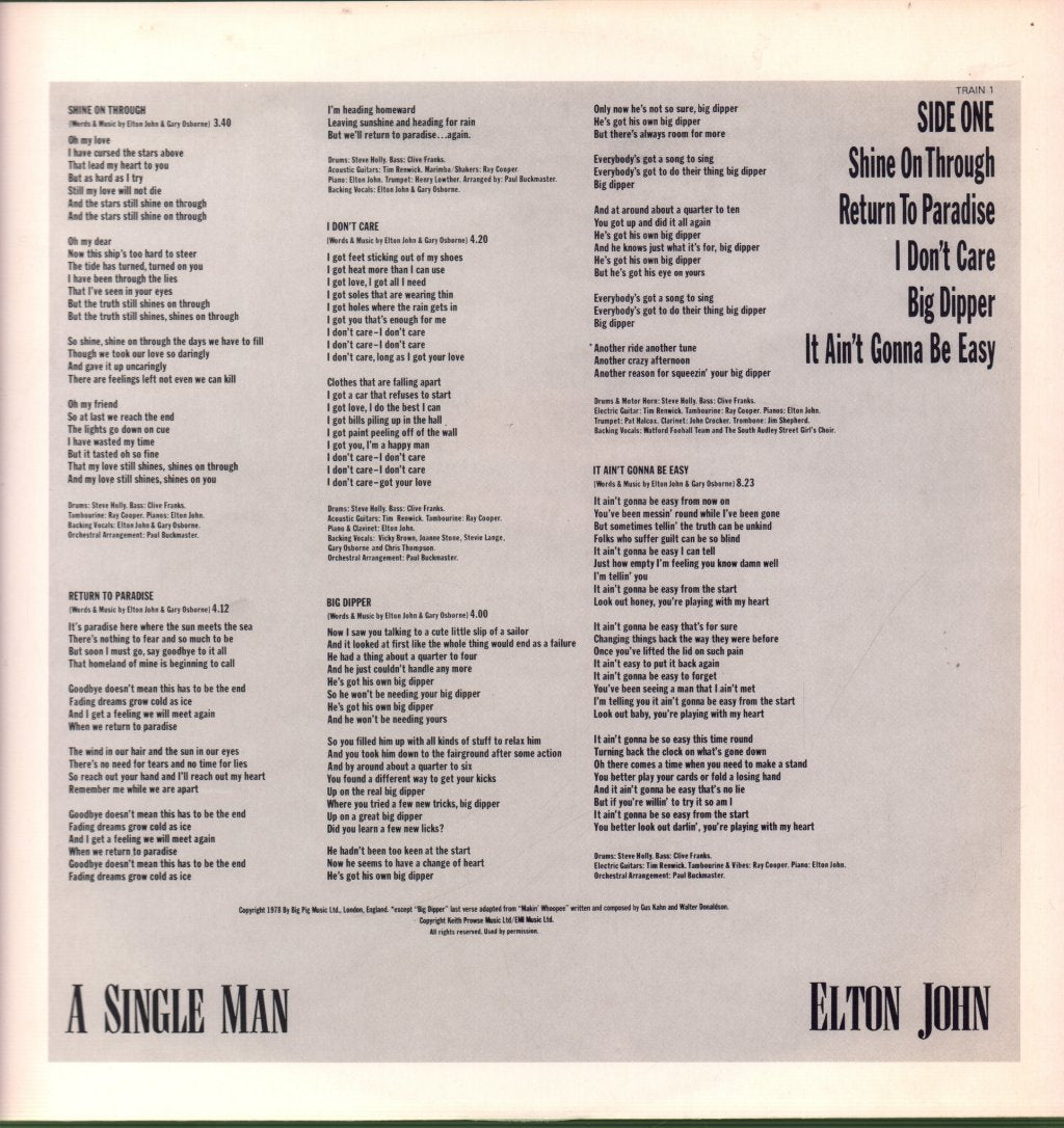 Elton John - A Single Man - Lp