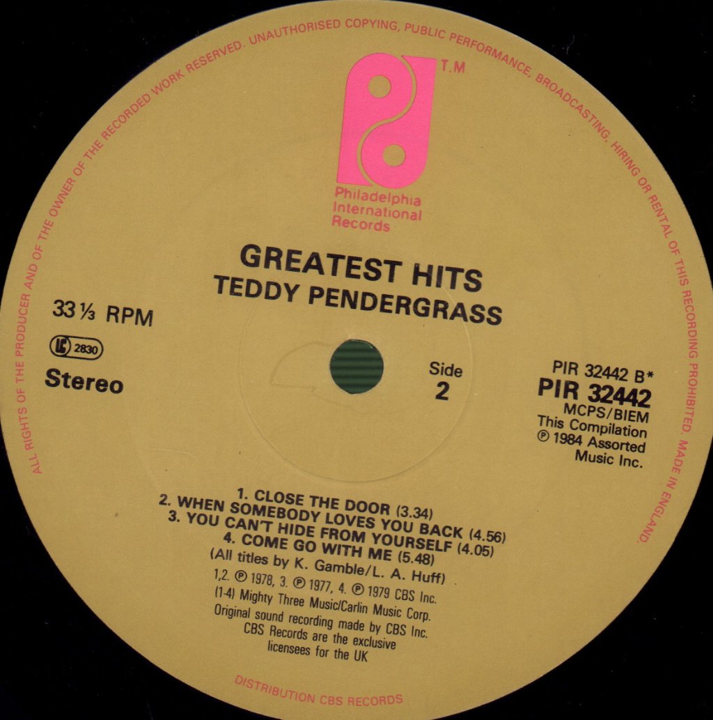 Teddy Pendergrass - Greatest Hits - Lp