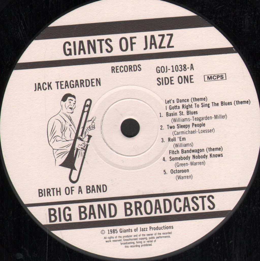 Jack Teagarden - Birth Of A Band - Lp
