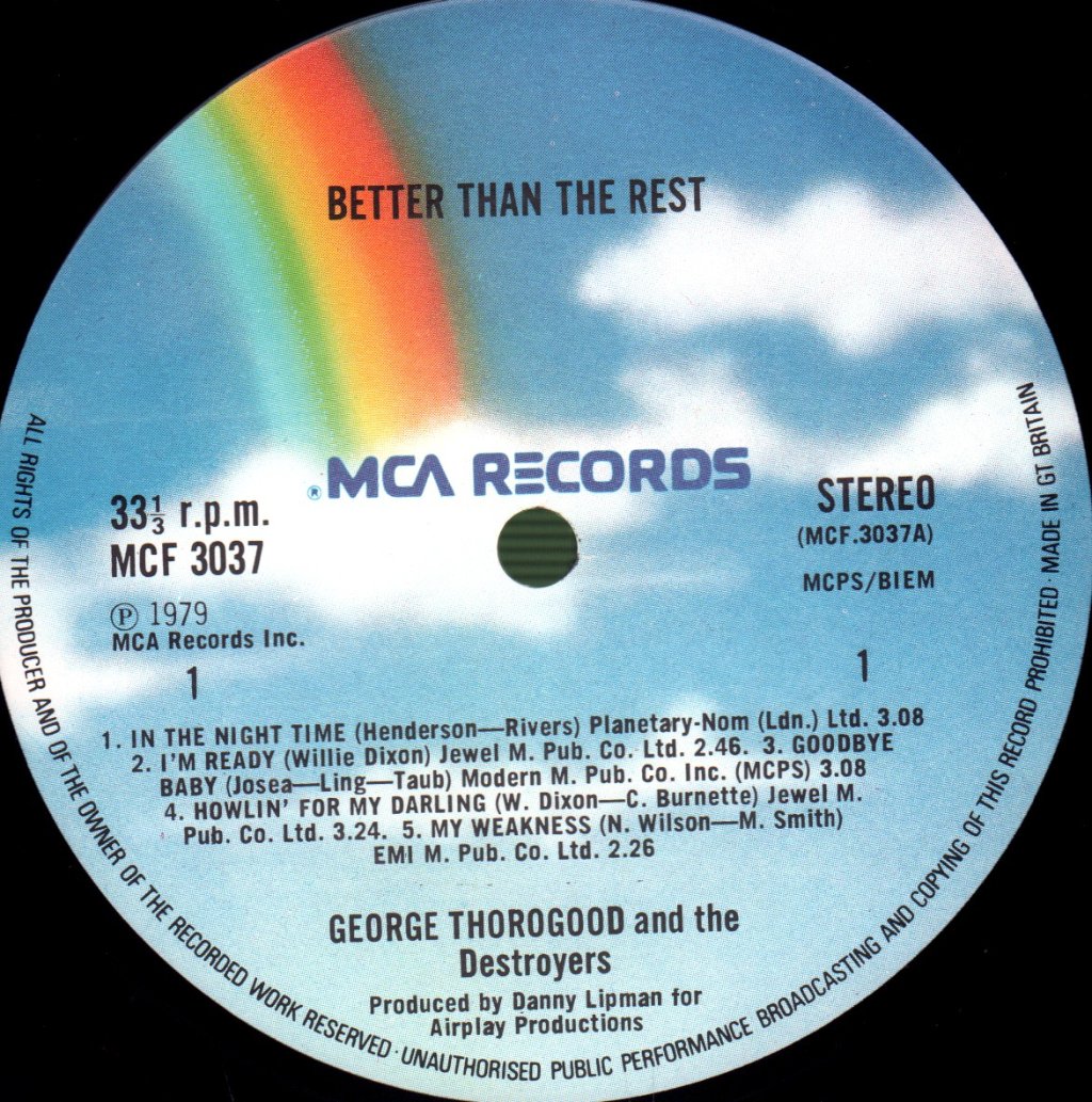 George Thorogood And The Destroyers - Better Than The Rest - Lp