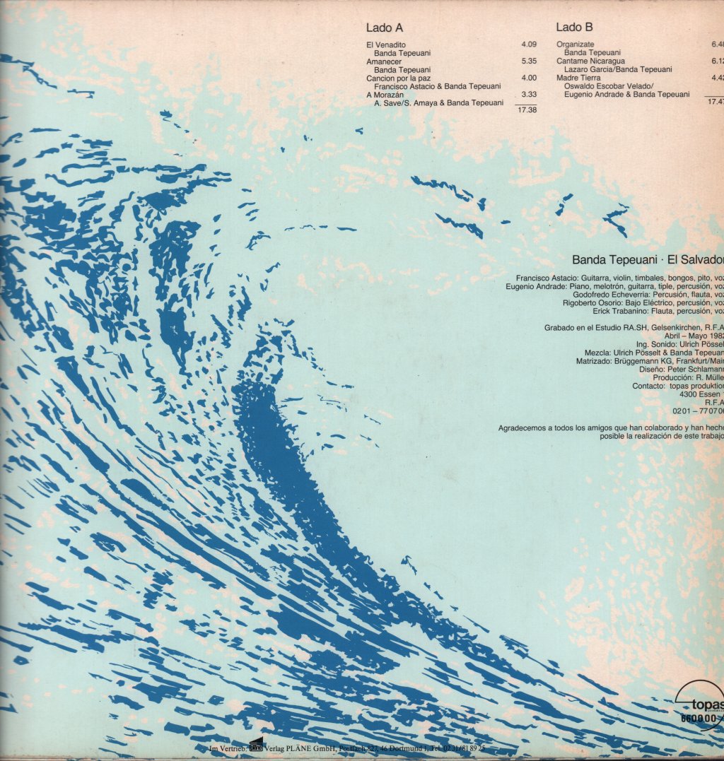 Banda Tepeuani - Por La Paz - Lp