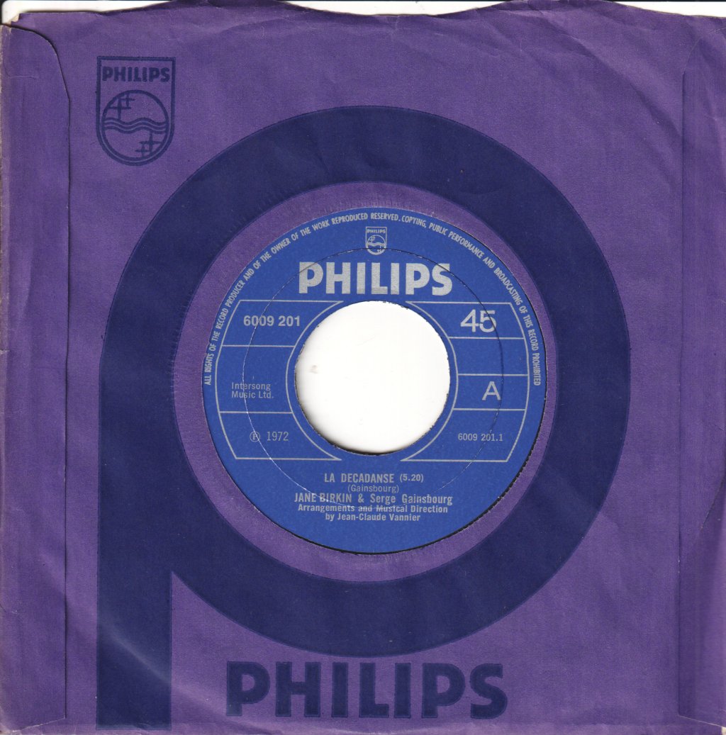 Jane Birkin And Serge Gainsbourg - La Decadanse - 7 Inch