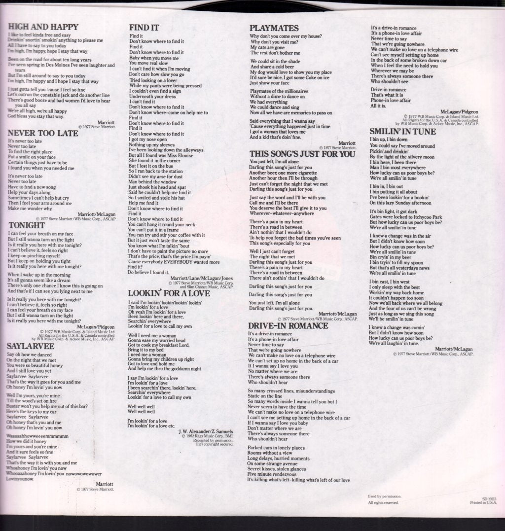 Small Faces - Playmates - Lp