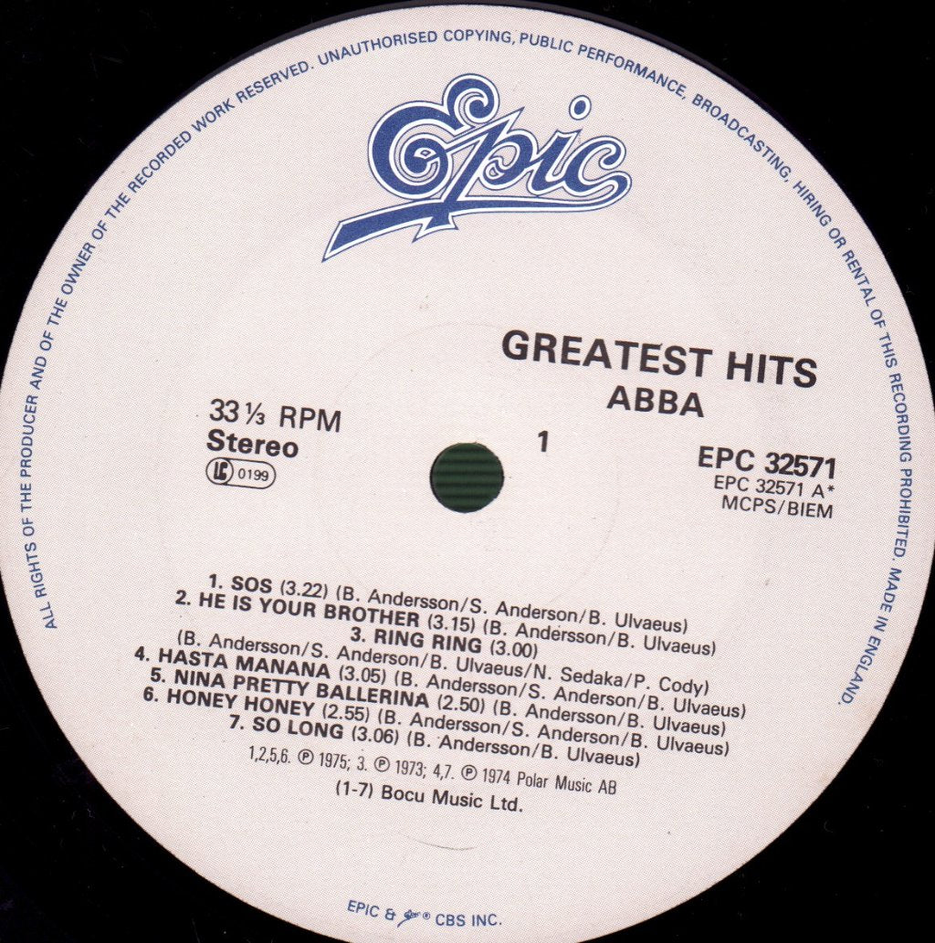 ABBA - Greatest Hits - Lp