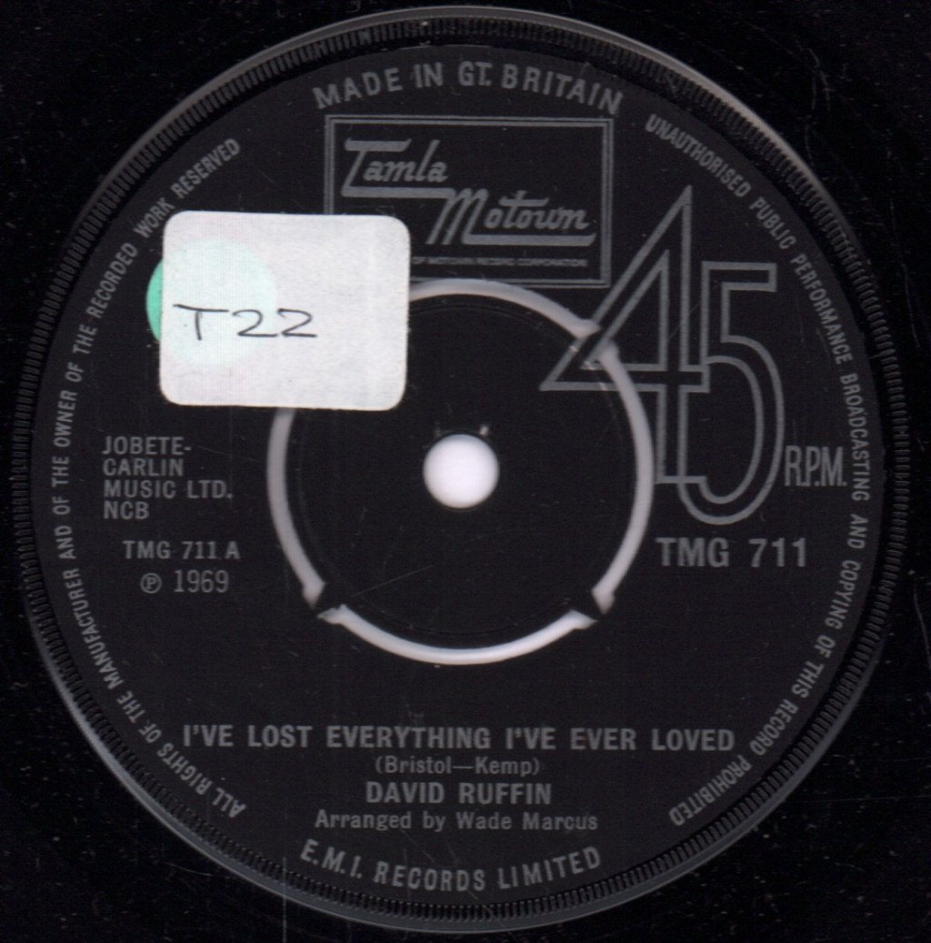 David Ruffin - I've Lost Everything I've Ever Loved - 7 Inch