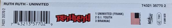 Ruth Ruth - Uninvited - Cd