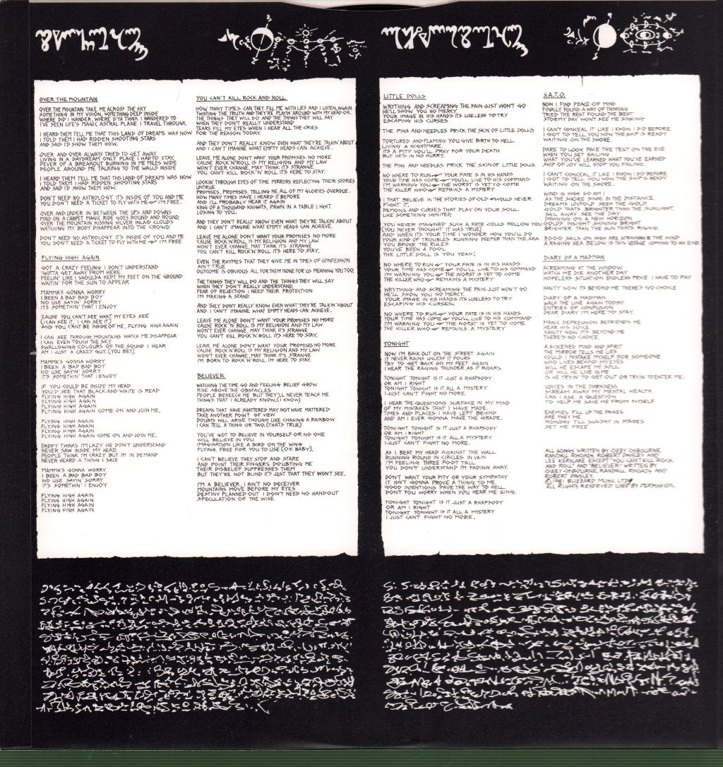 Ozzy Osbourne - Diary Of A Madman - Lp