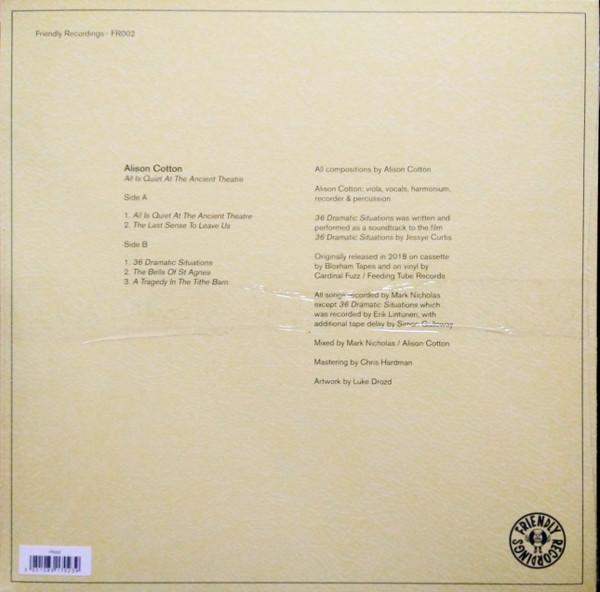 Alison Cotton - All Is Quiet At The Ancient Theatre - Lp