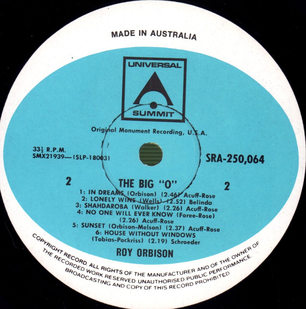 Roy Orbison - Big O - Lp