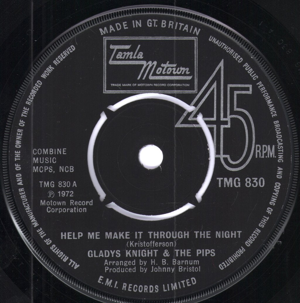 Gladys Knight And The Pips - Help Me Make It Through The Night - 7 Inch