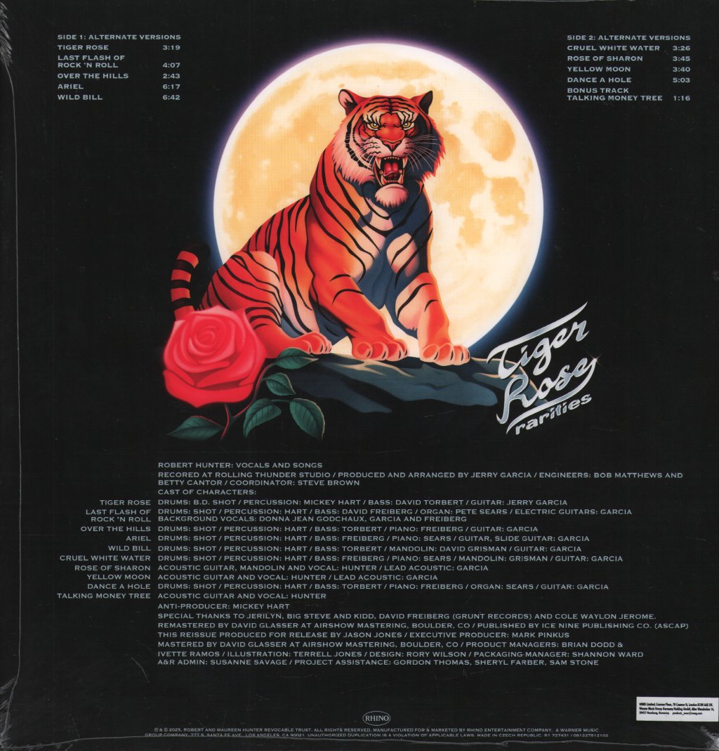 Robert Hunter - Tiger Rose - Rarities (RSD2025) - Lp