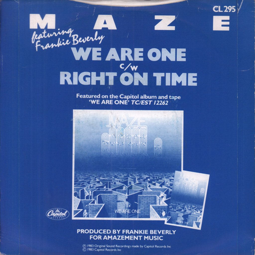 Maze Featuring Frankie Beverly - We Are One - 7 Inch
