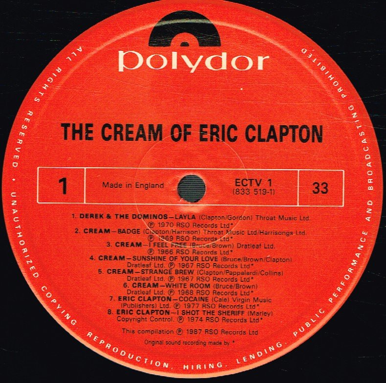 Eric Clapton - Cream Of - Lp