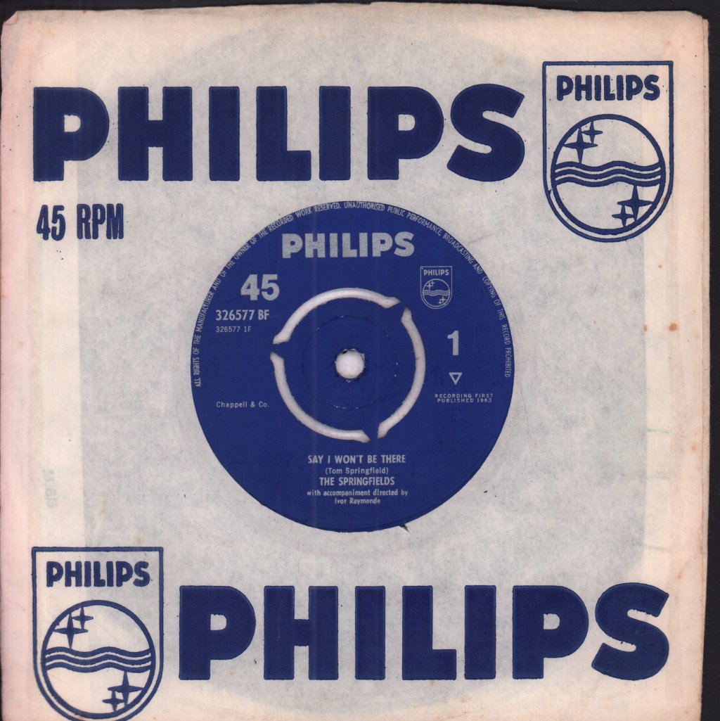 Springfields (60'S Group) - Say I Won't Be There - 7 Inch