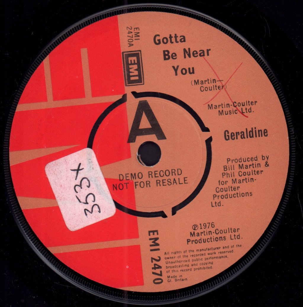 Geraldine (70'S Pop) - Gotta Be Near You - 7 Inch