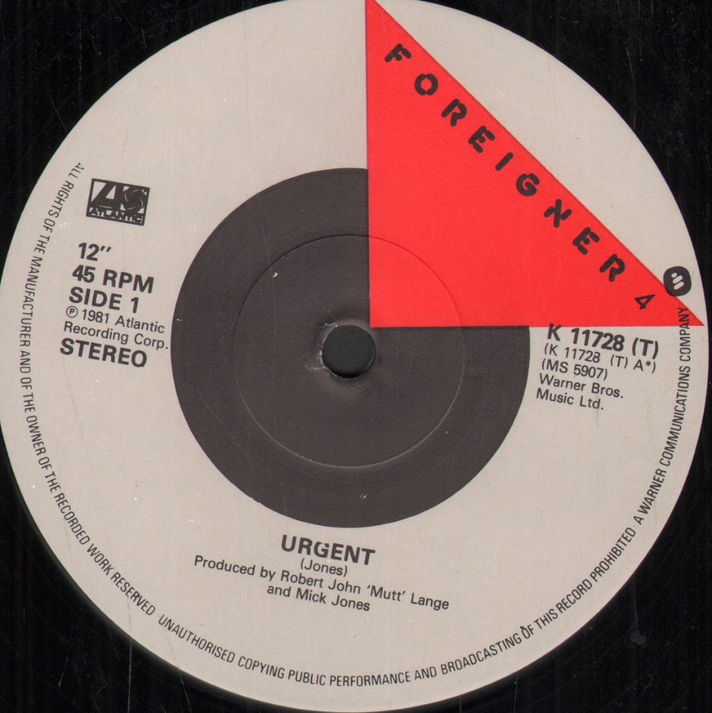 Foreigner - Urgent - 12 Inch