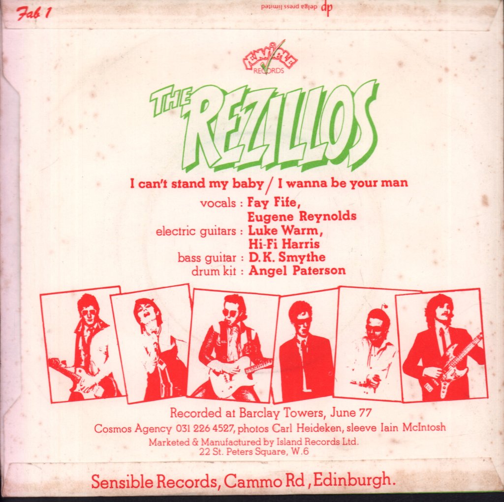 Rezillos - I Can't Stand My Baby - 7 Inch