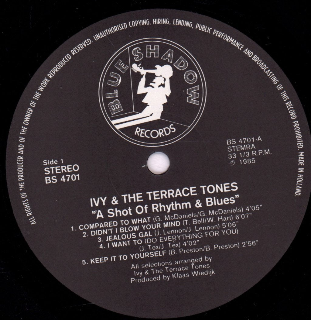Ivy And The Terrace Tones - A Shot Of Rhythm And Blues - Lp