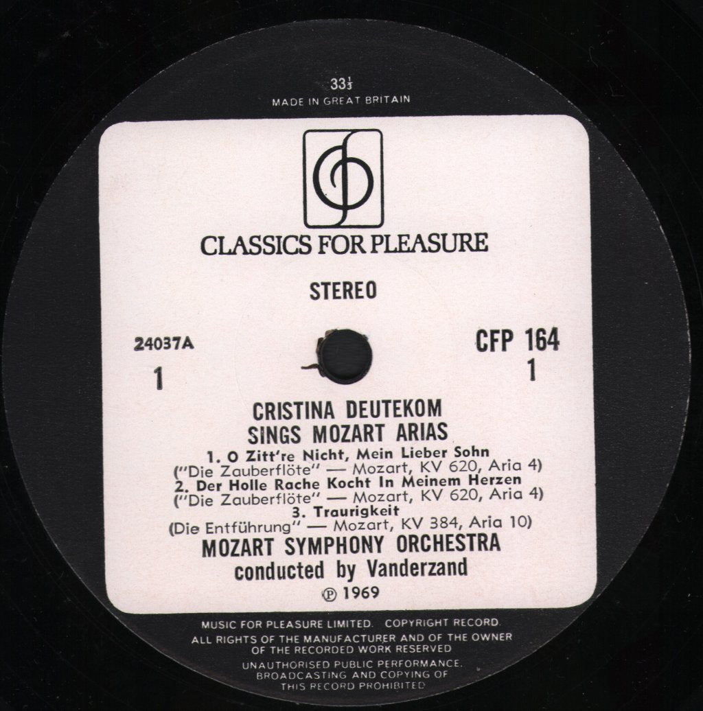 Cristina Deutekom - Great Mozart Arias - Lp