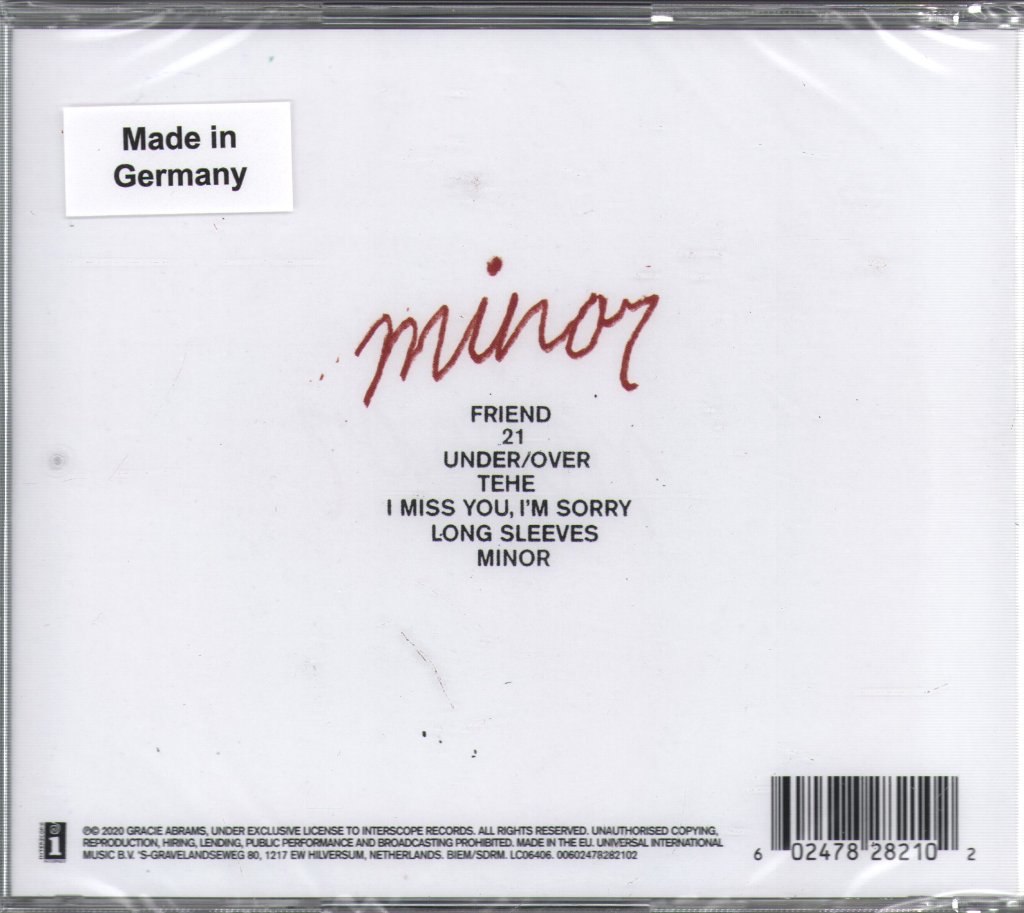 Gracie Abrams - Minor 5-Year Anniversary - Cd