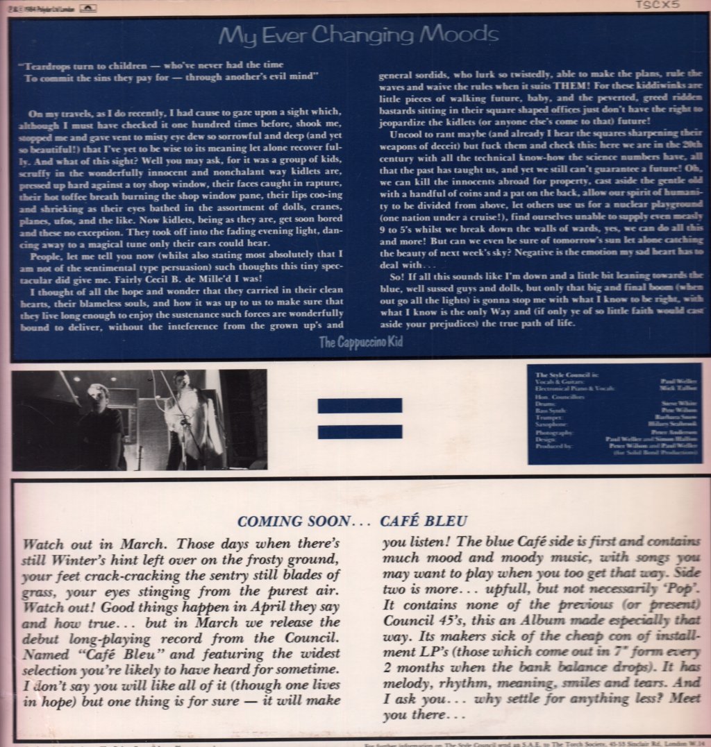 Style Council - My Ever Changing Moods - 12 Inch