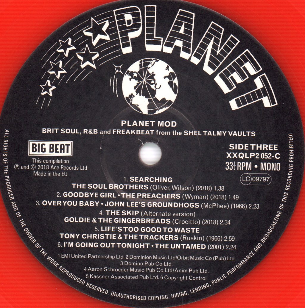 Various Artists - Planet Mod (Brit Soul, R&B And Freakbeat From The Shel Talmy Vaults) - Double Lp