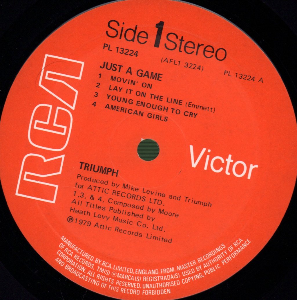 Triumph - Just A Game - Lp