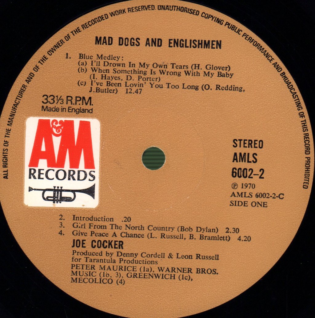 Joe Cocker - Mad Dogs & Englishmen - Double Lp