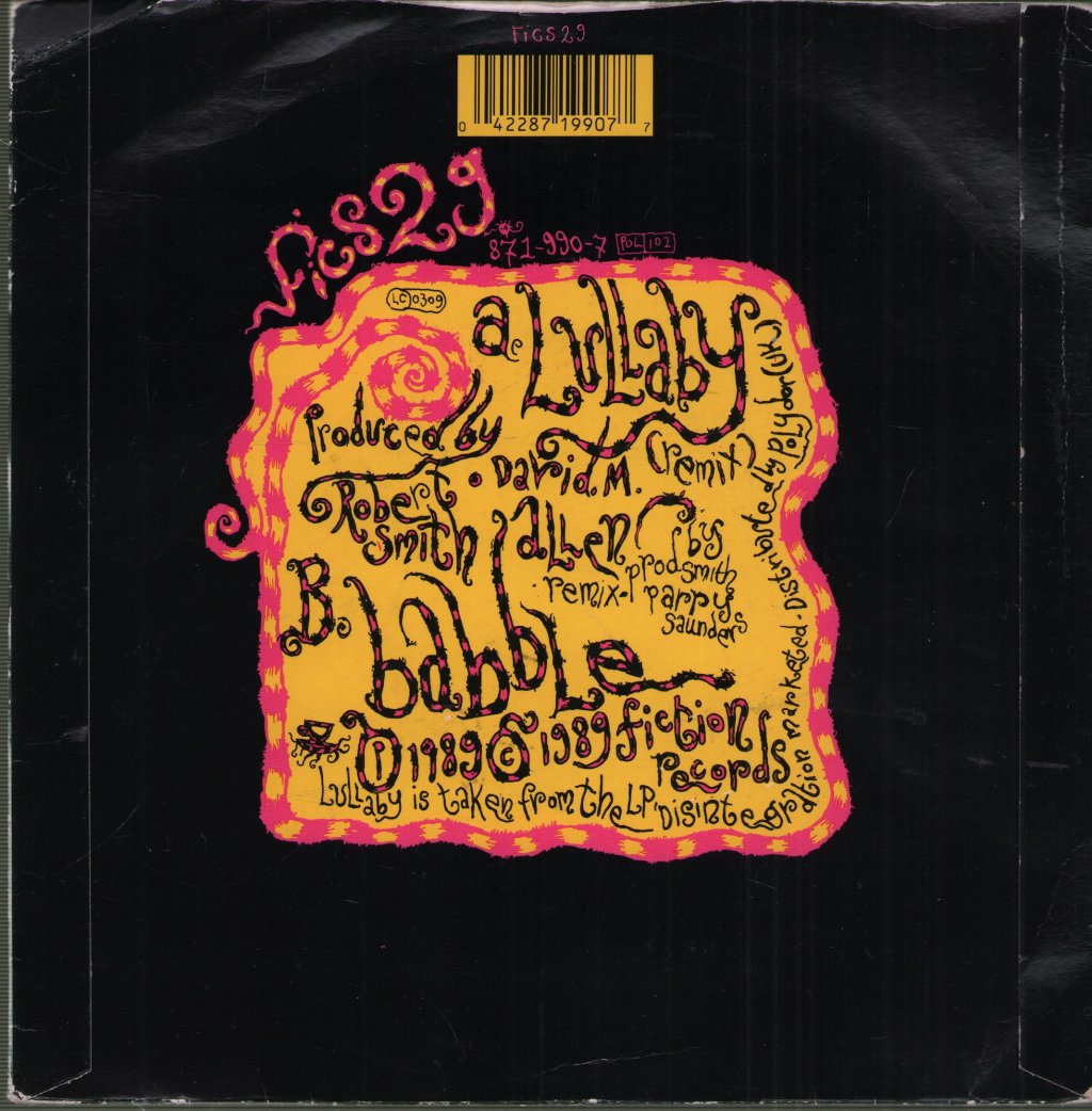 Cure - Lullaby - 7 Inch