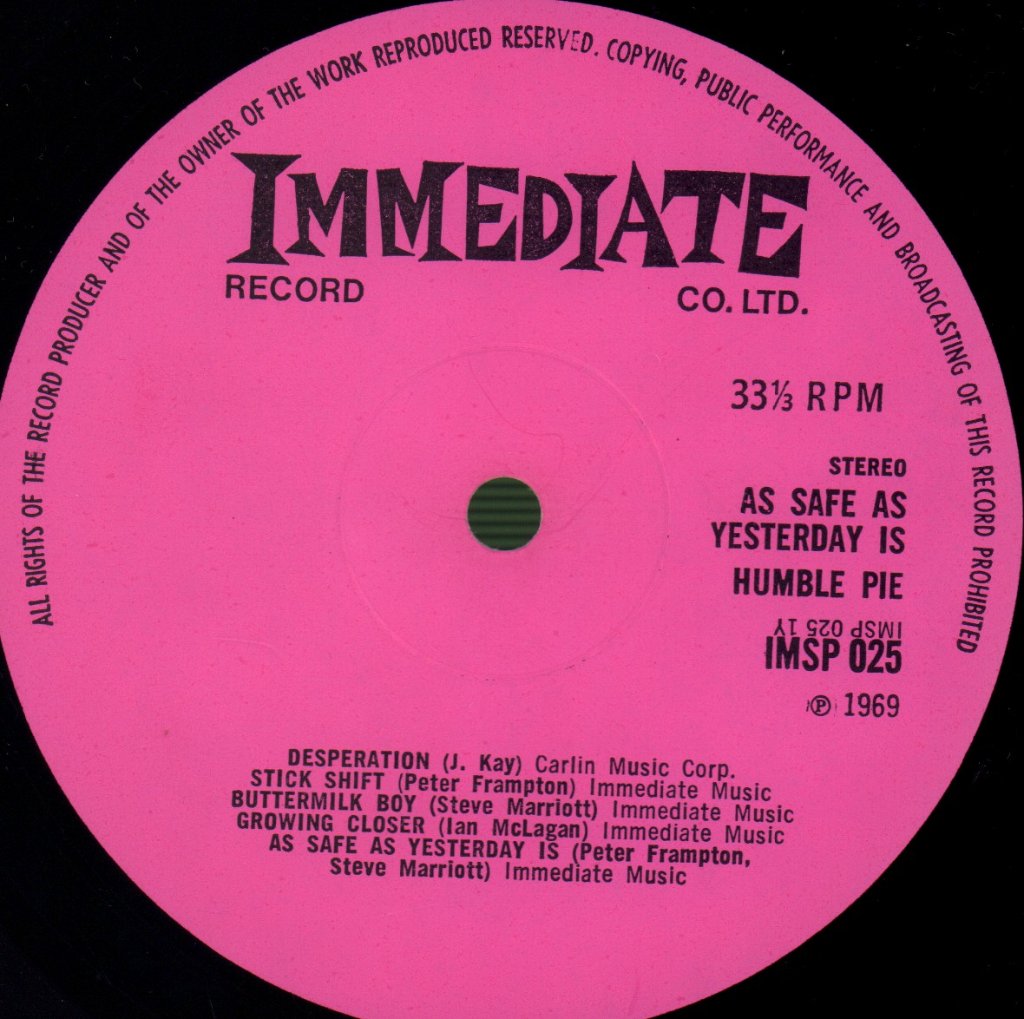 Humble Pie - As Safe As Yesterday Is - Lp