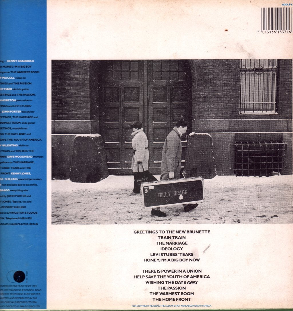 Billy Bragg - Talking With The Taxman About Poetry - Lp