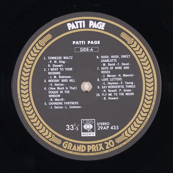 Patti Page - Grand Prix 20 - Lp