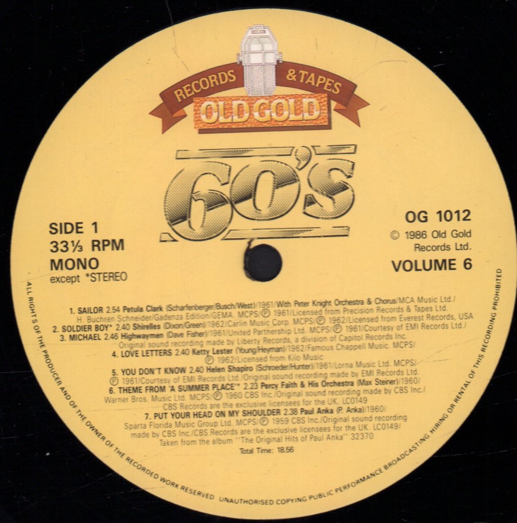 Various Artists - 60'S Volume 6 - Lp