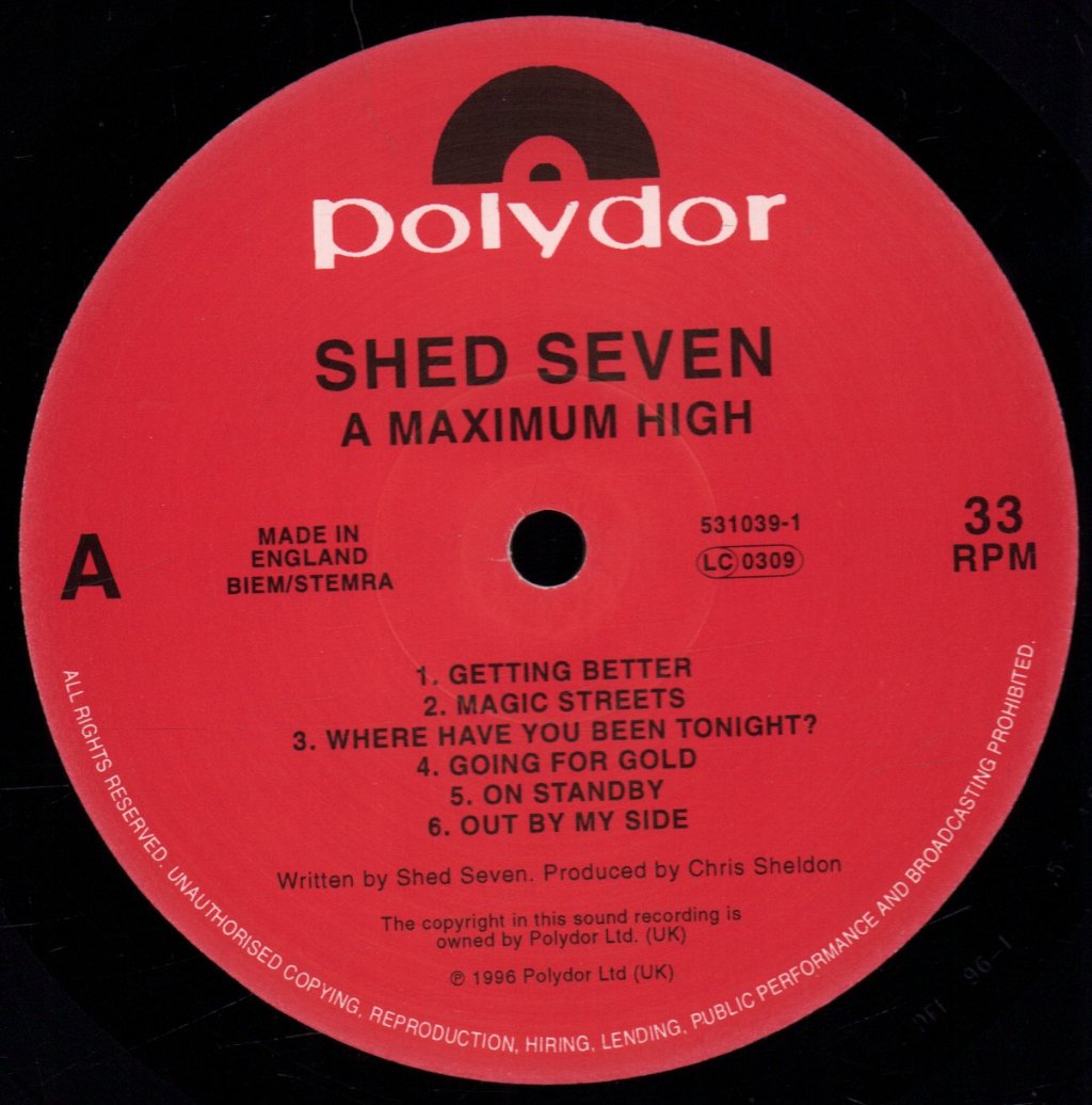 Shed Seven - A Maximum High - Lp