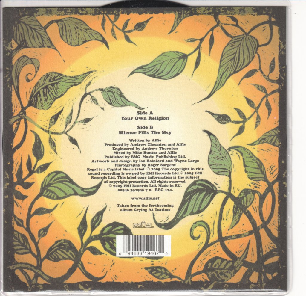 Alfie (Indie Group) - Your Own Religion - 7 Inch