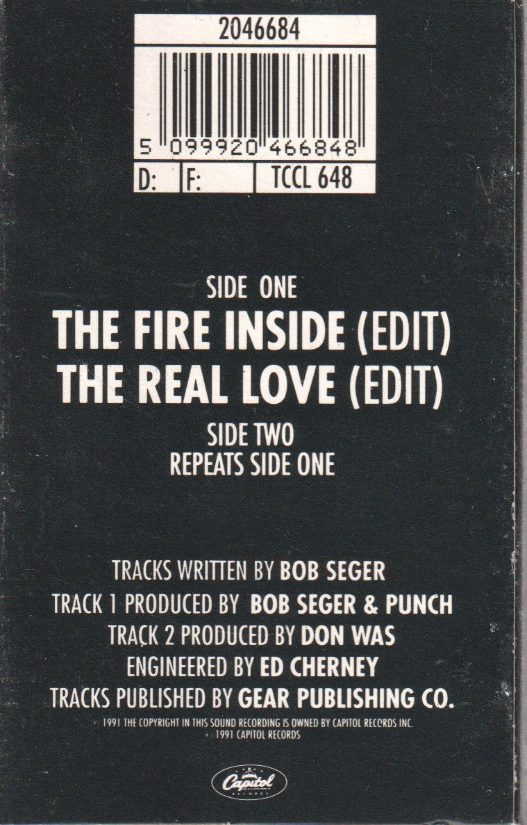 Bob Seger And The Silver Bullet Band - Fire Inside - Cassette