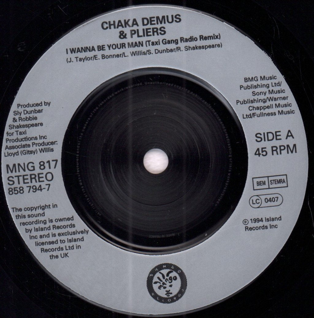 Chaka Demus And Pliers - I Wanna Be Your Man - 7 Inch