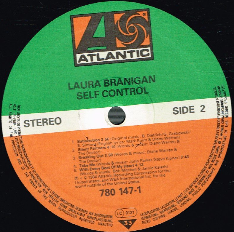 Laura Branigan - Self Control - Lp